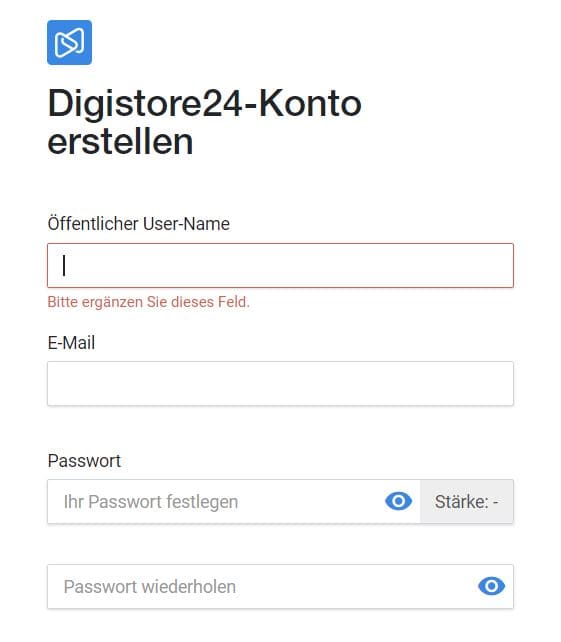 Digistore24 Registrierung